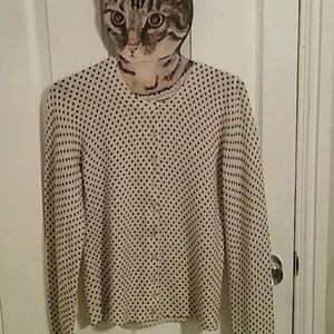 100% cashmere cardigan crm/blk M